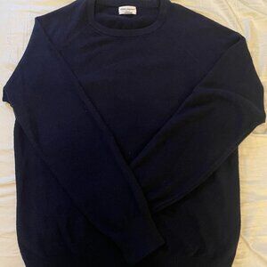 Spier and Mackay Linen/Cotton Blend Navy Sweater